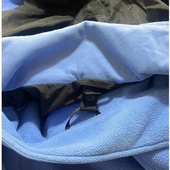 LL Bean Blue Full Zip Removable Sherpa Lining All Weather Hood Jacket Large Men - Picture 9 of 12